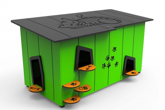 ULG-SHL-001 - Multi-Entry Cat Colony Shelter