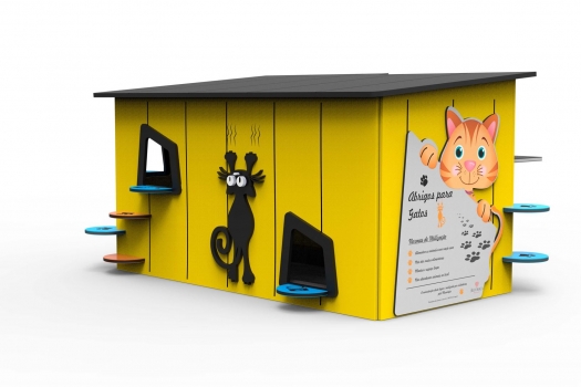 ULG-SHL-003 - Wide Cat Colony Shelter with Side Platforms