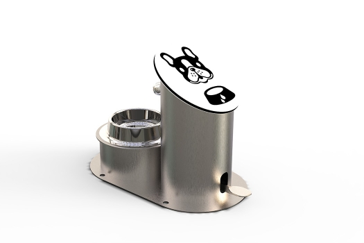 ULG-PFD-005 - Stainless Steel Ground-Level Pet Drinking Fountain